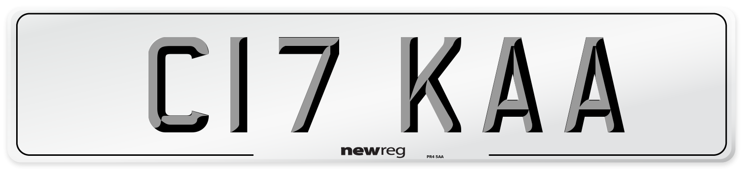 C17 KAA Number Plate from New Reg